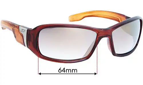 Sunglass Fix Lentes de Repuesto para Julbo Zulu - 64mm Wide Sunglass Fix Lentes de Repuesto para Julbo Zulu - 64mm Wide