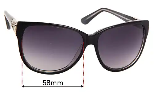 Sunglass Fix Lentes de Repuesto para Just Cavalli JC415S - 58mm Wide Just Cavalli JC415S Lentes de Repuesto 58mm wide