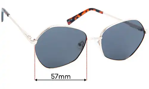 Sunglass Fix Lentes de Repuesto para Le Specs Escadrille - 57mm Wide Sunglass Fix Lentes de Repuesto para Le Specs Escadrille - 57mm Wide