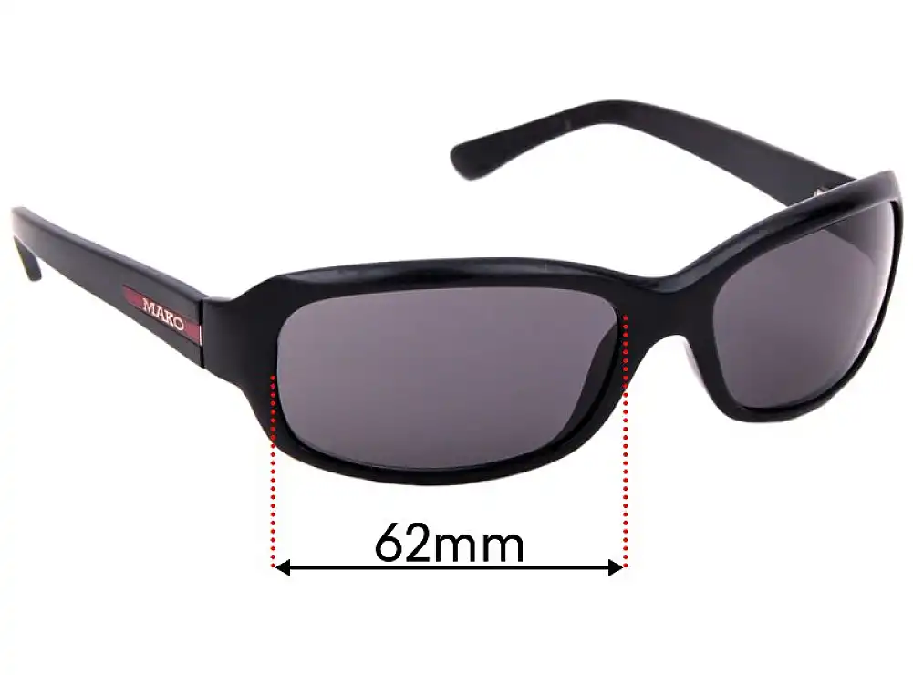 Sunglass Fix Lentes de Repuesto para Mako Smash 9543 - 62mm Wide Sunglass Fix Lentes de Repuesto para Mako Smash 9543 - 62mm Wide
