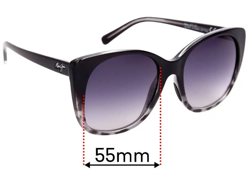 Sunglass Fix Lentes de Repuesto para Maui Jim MJ794 Mele - 55mm Wide Sunglass Fix Lentes de Repuesto para Maui Jim MJ794 Mele - 55mm Wide