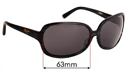 Sunglass Fix Lentes de Repuesto para Maui Jim MJ225 Rainbow Falls - 63mm Wide Sunglass Fix Lentes de Repuesto para Maui Jim MJ225 Rainbow Falls - 63mm Wide