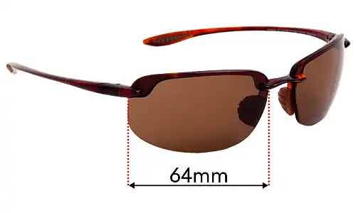 Sunglass Fix Lentes de Repuesto para Maui Jim MJ407 Ho'okipa - 64mm Wide Maui Jim MJ407 Ho'okipa Lentes de Repuesto 64mm wide