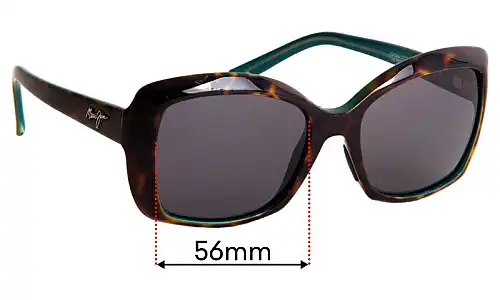 Maui Jim Orchid MJ 735-10P Replacement Lenses 56mm Sunglass Fix Replacement Lenses for Maui Jim Orchid MJ735 - 56mm Wide