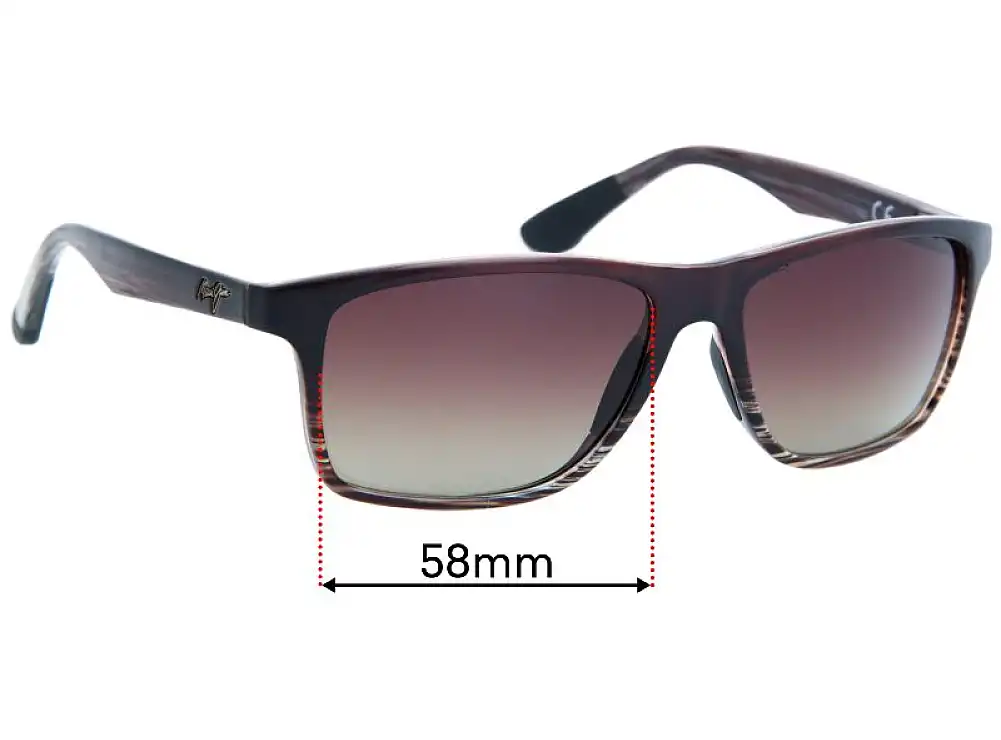 Sunglass Fix Lentes de Repuesto para Maui Jim MJ798 Onshore - 58mm Wide Sunglass Fix Lentes de Repuesto para Maui Jim MJ798 Onshore - 58mm Wide