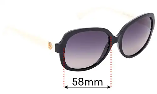 Sunglass Fix Lentes de Repuesto para Michael Kors MK6017 - 58mm Wide Sunglass Fix Lentes de Repuesto para Michael Kors MK6017 - 58mm Wide