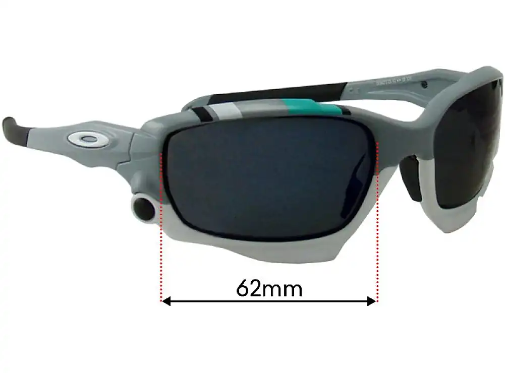 Sunglass Fix Lentes de Repuesto para Oakley Racing Jacket OO9171 Non-Vented - 62mm Wide Sunglass Fix Lentes de Repuesto para Oakley Racing Jacket OO9171 Non-Vented - 62mm Wide