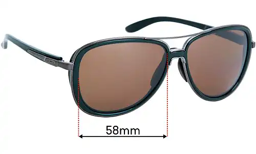 Sunglass Fix Lentes de Repuesto para Oakley Split Time OO4129 - 58mm Wide Oakley Split Time OO4129 Lentes de Repuesto 58mm wide
