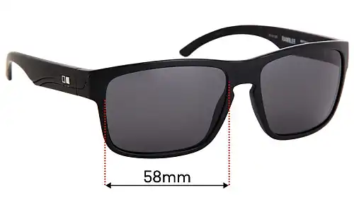Sunglass Fix Lentes de Repuesto para Otis Rambler - 58mm Wide Otis Rambler Lentes de Repuesto 58mm wide