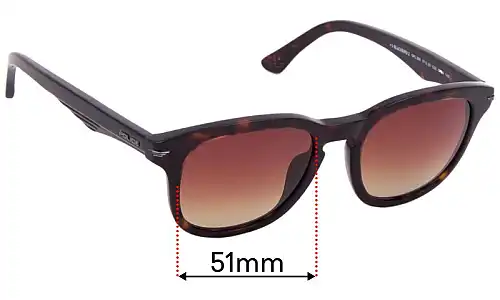 Sunglass Fix Lentes de Repuesto para Police Black Bird 2 SPL-355 - 51mm Wide Police Black Bird 2 SPL-355 Lentes de Repuesto 51mm wide