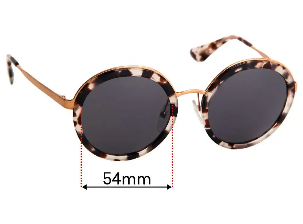 Sunglass Fix Lentes de Repuesto para Prada SPR50T - 54mm Wide Sunglass Fix Lentes de Repuesto para Prada SPR50T - 54mm Wide