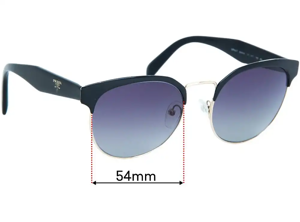 Sunglass Fix Lentes de Repuesto para Prada SPR61T - 54mm Wide Sunglass Fix Lentes de Repuesto para Prada SPR61T - 54mm Wide