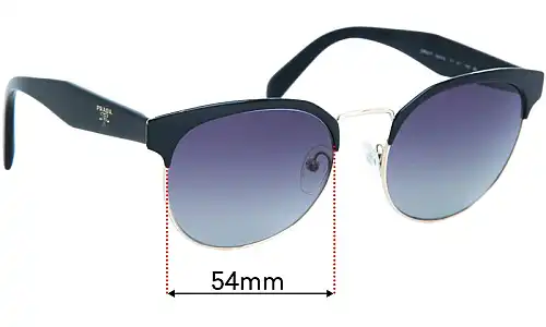 Sunglass Fix Lentes de Repuesto para Prada SPR61T - 54mm Wide Sunglass Fix Lentes de Repuesto para Prada SPR61T - 54mm Wide