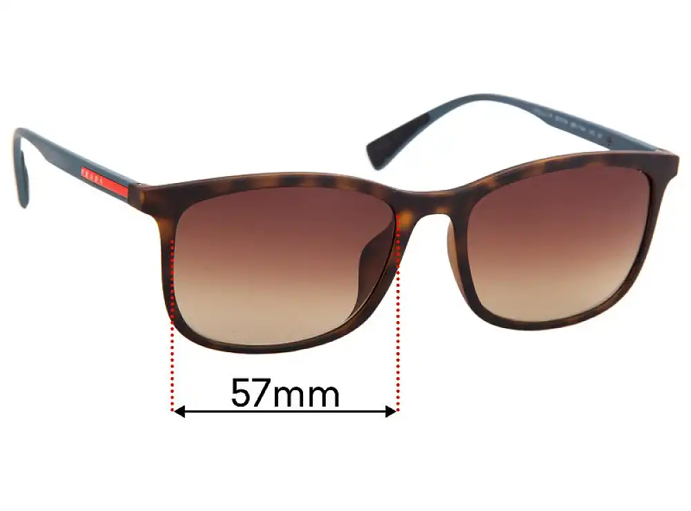 Sunglass Fix Lentes de Repuesto para Prada SPS01T-F - 57mm Wide Sunglass Fix Lentes de Repuesto para Prada SPS01T-F - 57mm Wide