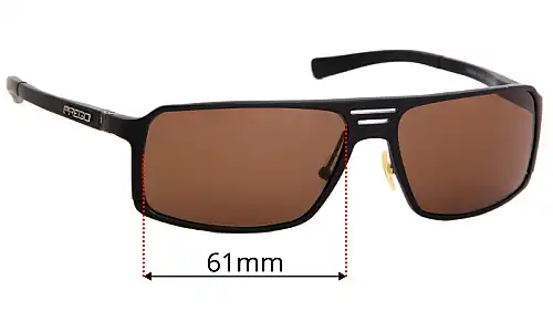 Sunglass Fix Lentes de Repuesto para Prego 81303 - 61mm Wide Sunglass Fix Lentes de Repuesto para Prego 81303 - 61mm Wide
