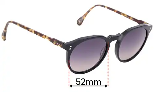 Sunglass Fix Lentes de Repuesto para Raen Remmy - 52mm Wide Raen Remmy Lentes de Repuesto 52mm wide