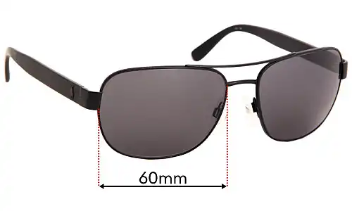 Sunglass Fix Lentes de Repuesto para Polo Polo PH 3101 - 60mm Wide Sunglass Fix Lentes de Repuesto para Polo Polo PH 3101 - 60mm Wide