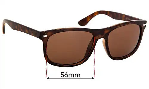 Sunglass Fix Lentes de Repuesto para Ray-Ban RB4226 - 56mm Wide Ray-Ban RB4226 Lentes de Repuesto 56mm wide