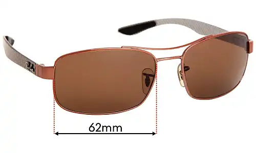 Sunglass Fix Lentes de Repuesto para Ray-Ban RB8318 - 62mm Wide Ray-Ban RB8318 Lentes de Repuesto 62mm wide