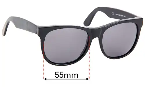 Sunglass Fix Lentes de Repuesto para Retro Super Future Super Future - 55mm Wide Sunglass Fix Lentes de Repuesto para Retro Super Future Super Future - 55mm Wide