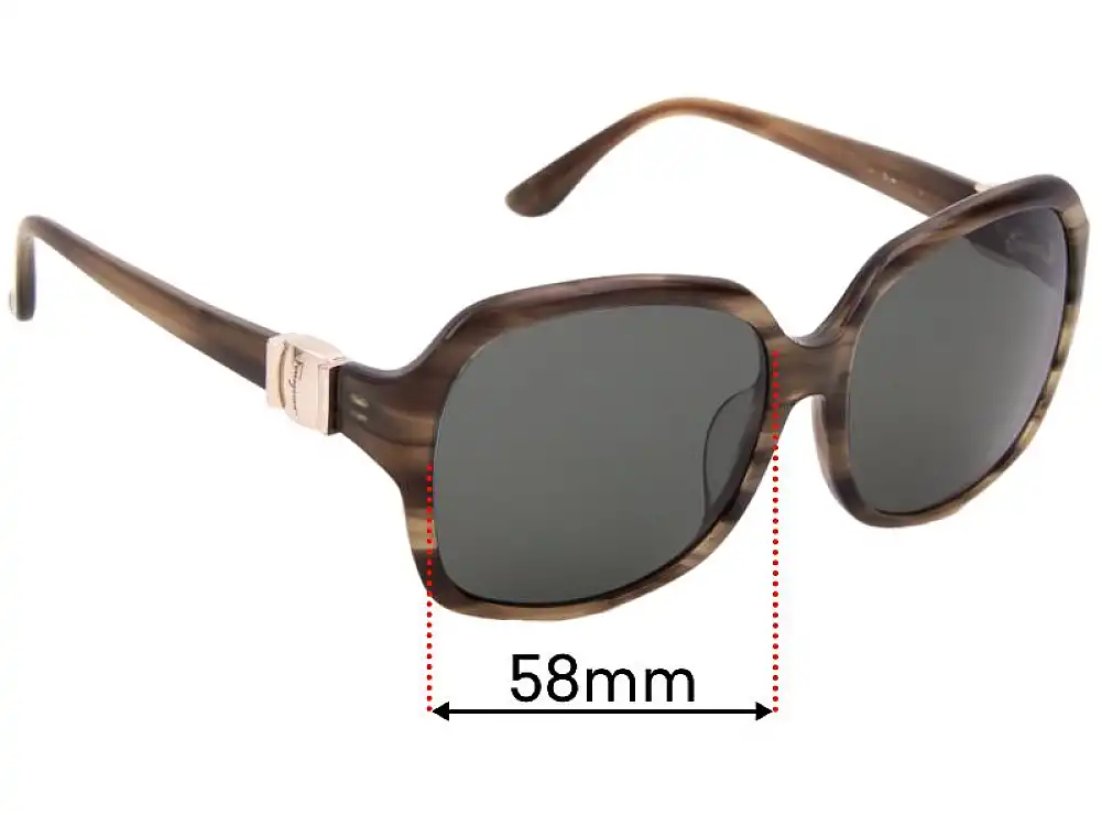 Sunglass Fix Lentes de Repuesto para Salvatore Ferragamo SF653SA - 58mm Wide Sunglass Fix Lentes de Repuesto para Salvatore Ferragamo SF653SA - 58mm Wide