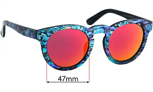 Sunglass Fix Lentes de Repuesto para Soul California Pfeiffer Beach - 47mm Wide Sunglass Fix Lentes de Repuesto para Soul California Pfeiffer Beach - 47mm Wide