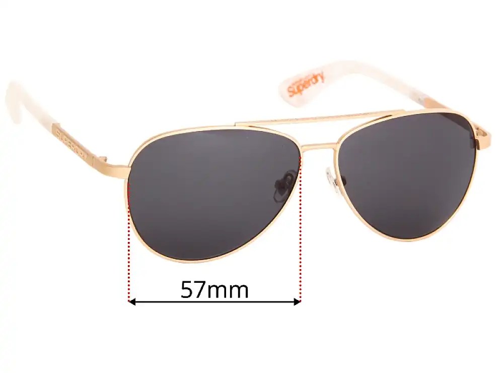 Sunglass Fix Lentes de Repuesto para Superdry Chassis - 57mm Wide Sunglass Fix Lentes de Repuesto para Superdry Chassis - 57mm Wide