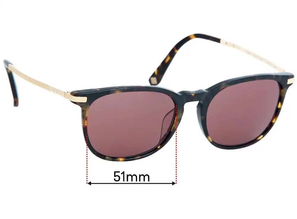Sunglass Fix Lentes de Repuesto para Ted Baker Eagle 8179 - 51mm Wide Sunglass Fix Lentes de Repuesto para Ted Baker Eagle 8179 - 51mm Wide