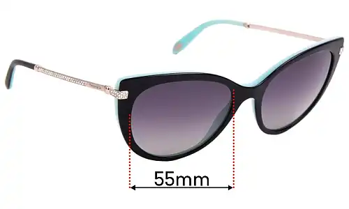 Sunglass Fix Lentes de Repuesto para Tiffany & Co TF 4143-B - 55mm Wide Tiffany & Co TF 4143-B Lentes de Repuesto 55mm wide
