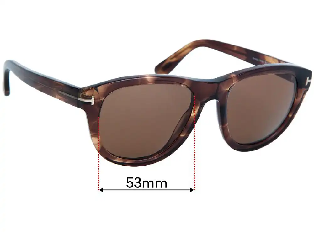 Sunglass Fix Lentes de Repuesto para Tom Ford Benedict TF520 - 53mm Wide Sunglass Fix Lentes de Repuesto para Tom Ford Benedict TF520 - 53mm Wide