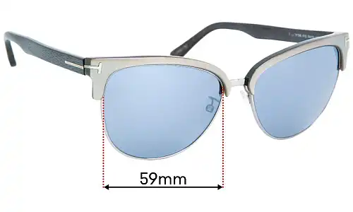 Sunglass Fix Lentes de Repuesto para Tom Ford Fany TF368 - 59mm Wide Sunglass Fix Lentes de Repuesto para Tom Ford Fany TF368 - 59mm Wide