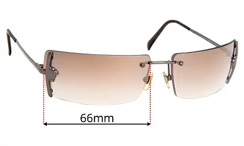 Sunglass Fix Lentes de Repuesto para Versace MOD N29 - 66mm Wide Versace MOD N29 Lentes de Repuesto 66mm wide