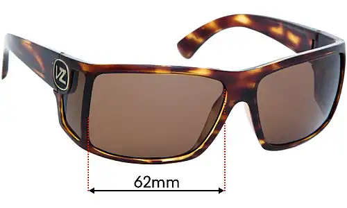 Sunglass Fix Lentes de Repuesto para Von Zipper Checko - 62mm Wide Sunglass Fix Lentes de Repuesto para Von Zipper Checko - 62mm Wide