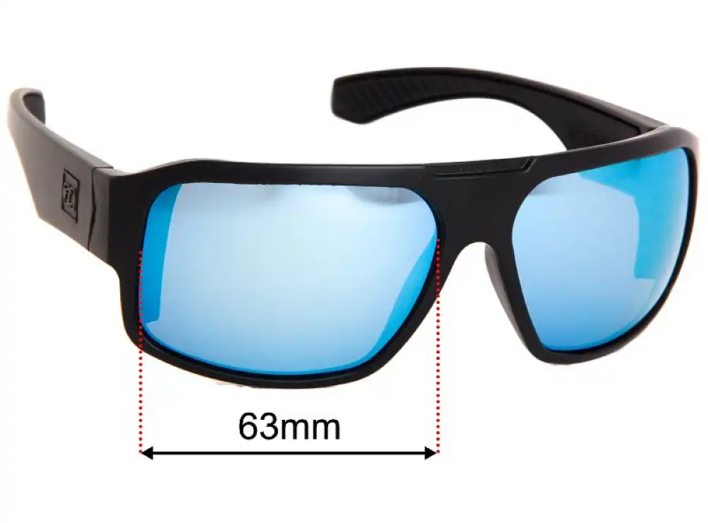 Sunglass Fix Lentes de Repuesto para Jet Pilot Strike - 63mm Wide Sunglass Fix Lentes de Repuesto para Jet Pilot Strike - 63mm Wide