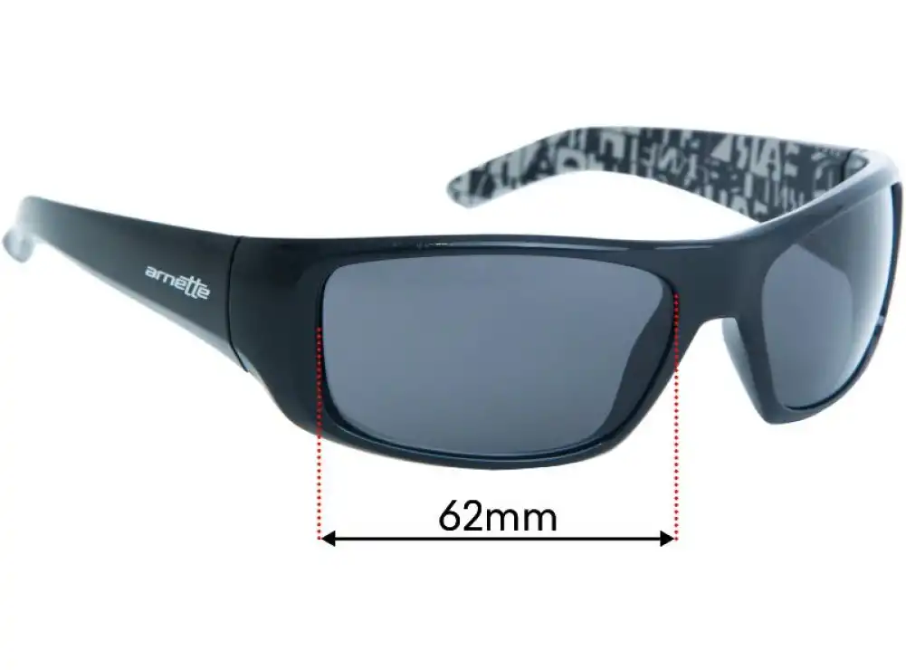 Sunglass Fix Lentes de Repuesto para Arnette Hot Shot AN4182 - 62mm Wide Sunglass Fix Lentes de Repuesto para Arnette Hot Shot AN4182 - 62mm Wide