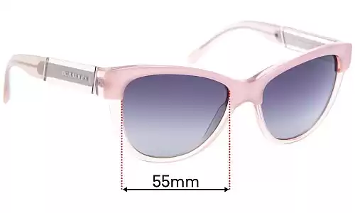 Sunglass Fix Lentes de Repuesto para Burberry B 4206 - 55mm Wide Sunglass Fix Lentes de Repuesto para Burberry B 4206 - 55mm Wide