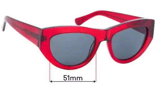 Sunglass Fix Lentes de Repuesto para Epokhe Candy - 51mm Wide Epokhe Candy Lentes de Repuesto 51mm wide