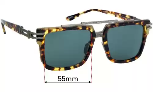 Sunglass Fix Lentes de Repuesto para Frency & Mercury Normandy - 55mm Wide Frency & Mercury Normandy Lentes de Repuesto 55mm wide