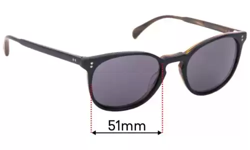 Sunglass Fix Lentes de Repuesto para Oliver Peoples Finley Esq OV5298SU - 51mm Wide Oliver Peoples Finley Esq OV5298SU Lentes de Repuesto 51mm wide