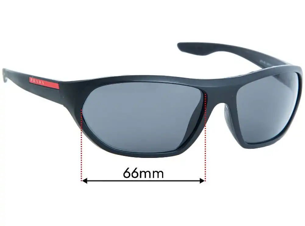 Sunglass Fix Lentes de Repuesto para Prada SPS18U - 66mm Wide Sunglass Fix Lentes de Repuesto para Prada SPS18U - 66mm Wide