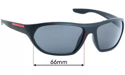 Sunglass Fix Lentes de Repuesto para Prada SPS18U - 66mm Wide Sunglass Fix Lentes de Repuesto para Prada SPS18U - 66mm Wide