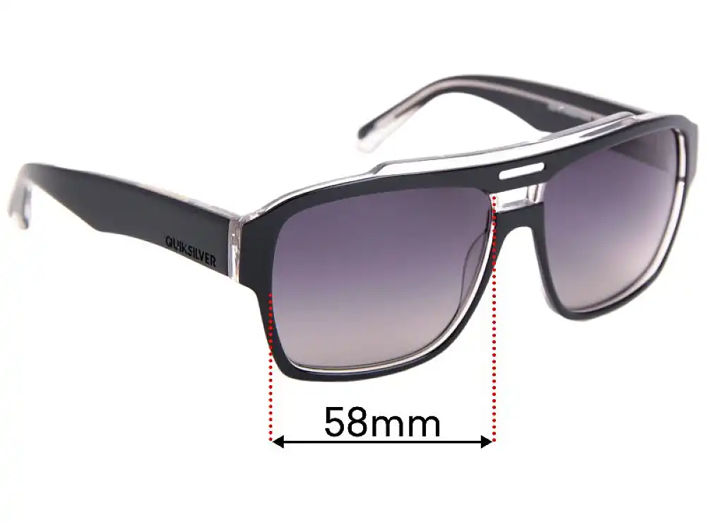 Sunglass Fix Lentes de Repuesto para Quiksilver Parker - 58mm Wide Sunglass Fix Lentes de Repuesto para Quiksilver Parker - 58mm Wide