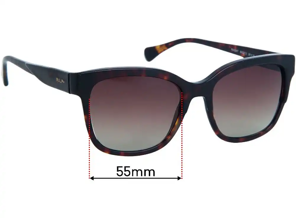 Sunglass Fix Lentes de Repuesto para Polo RA 5247 - 55mm Wide Sunglass Fix Lentes de Repuesto para Polo RA 5247 - 55mm Wide