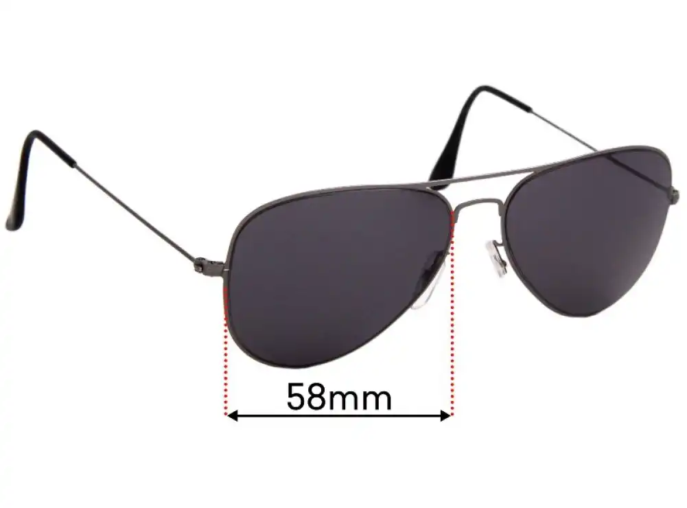 Sunglass Fix Lentes de Repuesto para Ray-Ban RB3513 Aviator Flat Metal - 58mm Wide Sunglass Fix Lentes de Repuesto para Ray-Ban RB3513 Aviator Flat Metal - 58mm Wide