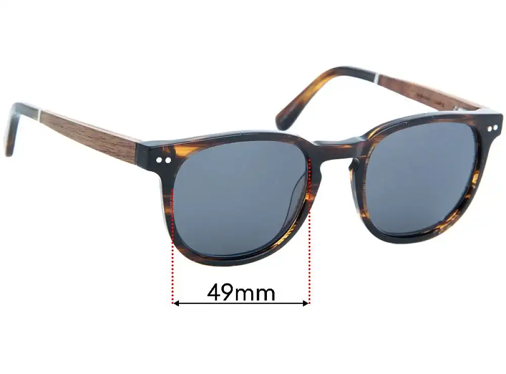 Sunglass Fix Lentes de Repuesto para Shwood Topo - 49mm Wide Sunglass Fix Lentes de Repuesto para Shwood Topo - 49mm Wide