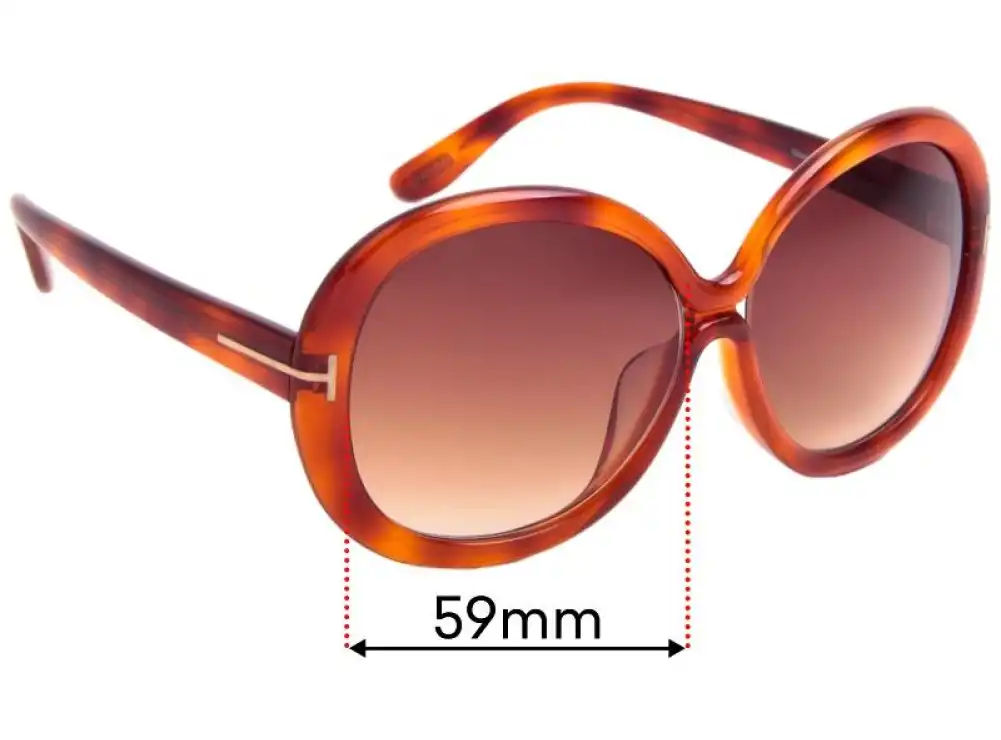 Sunglass Fix Lentes de Repuesto para Tom Ford Gisella TF388-F - 59mm Wide Sunglass Fix Lentes de Repuesto para Tom Ford Gisella TF388-F - 59mm Wide