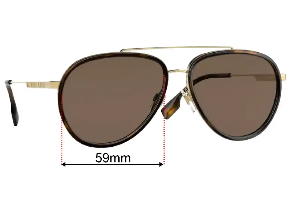Burberry B 3125 Replacement Lenses - 59mm Burberry B 3125 Replacement Lenses - 59mm