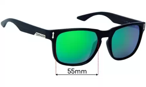 Sunglass Fix Lentes de Repuesto para Dragon Monarch H20 - 55mm Wide Dragon Monarch H20 Lentes de Repuesto 55mm wide