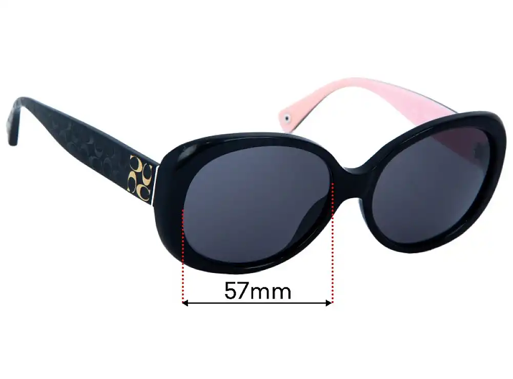 Sunglass Fix Lentes de Repuesto para Coach HC8002 Victoria - 57mm Wide Sunglass Fix Lentes de Repuesto para Coach HC8002 Victoria - 57mm Wide