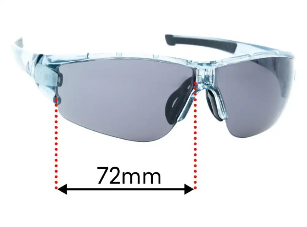 Sunglass Fix Lentes de Repuesto para Adidas AD08 Evil Eye Halfrim L - 72mm Wide Sunglass Fix Lentes de Repuesto para Adidas AD08 Evil Eye Halfrim L - 72mm Wide